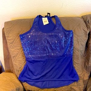 Blue Tank Top Blouse